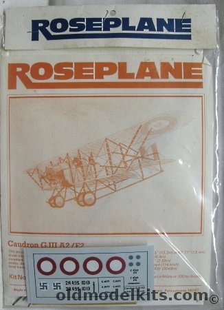 Roseplane 1/72 Caudron G.III A2/E2 (G-III) - Bagged, R305 plastic model kit
